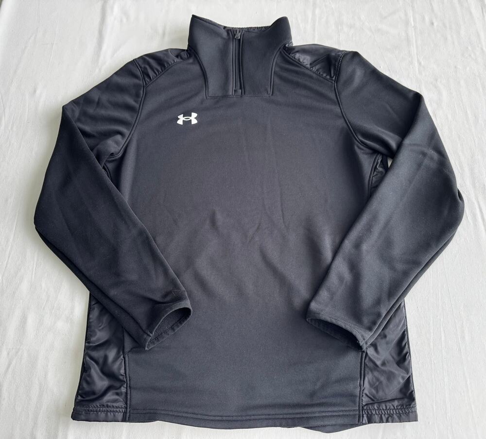 Under Armour Men’s Black ColdGear Quarter Zip Pullover Medium